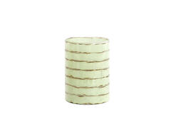 Droneri Clear & Mint Green Glass Tealight Holders