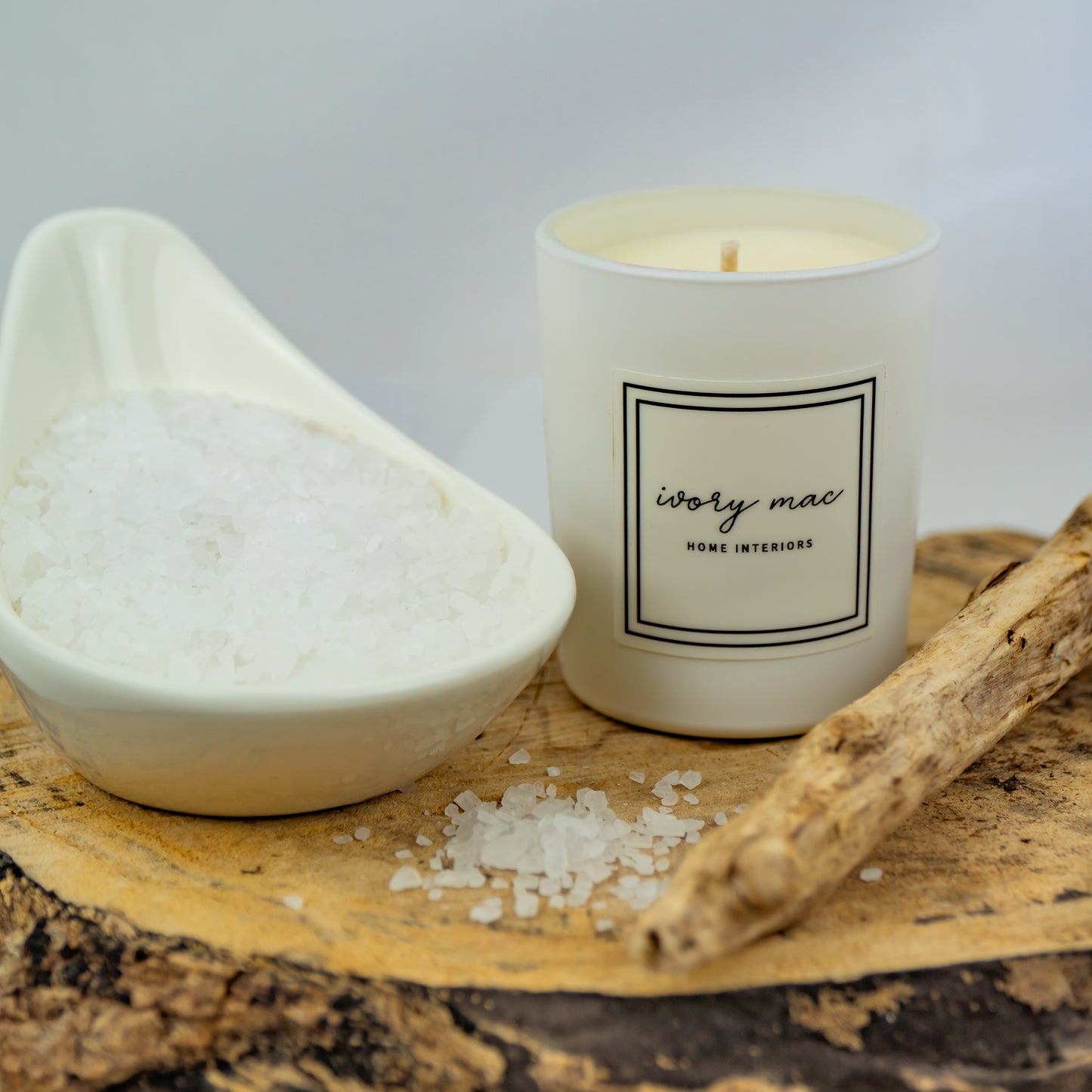 Rocksalt and Diftwood 9cl Votive Candle