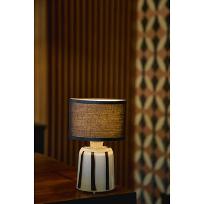Pixie Black Stripe Rechargeable Lamp
