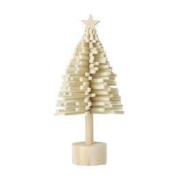 Cream Xmas Tree With Star Top Small