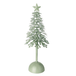 Green Metal Xmas Tree With Star Topper