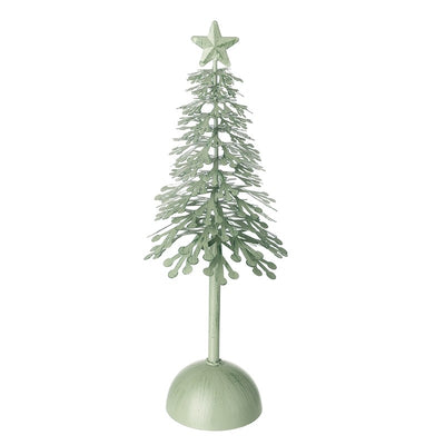 Green Metal Xmas Tree With Star Topper