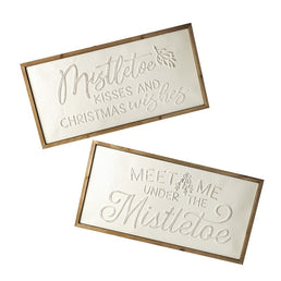 White Metal Christmas Wall Decor