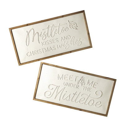 White Metal Christmas Wall Decor