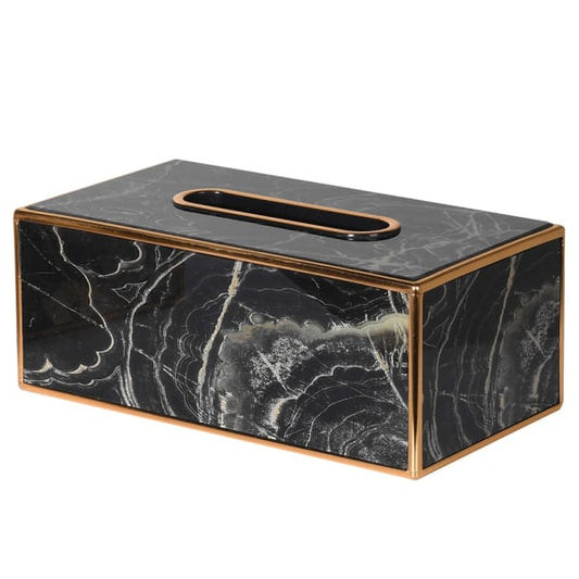 Black Marble Effect Tissue Box