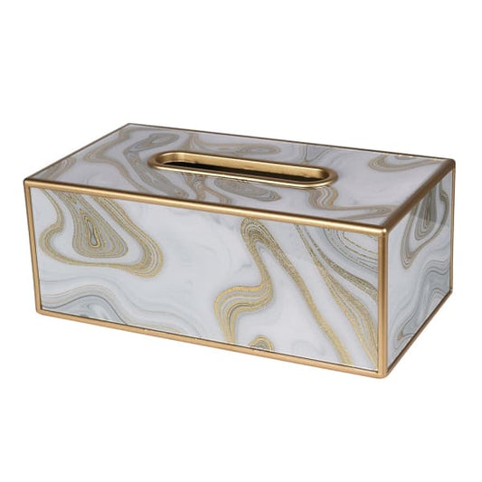 Gold Swirl Tissue Box