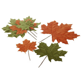 Green & Brown Autumnal Leaves Set
