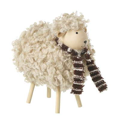 Standing Wooly Sheep With Scarf