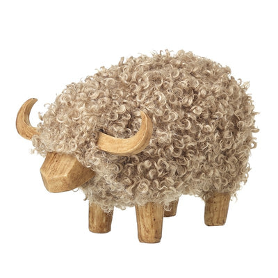 Grey/Brown Wooly Cow