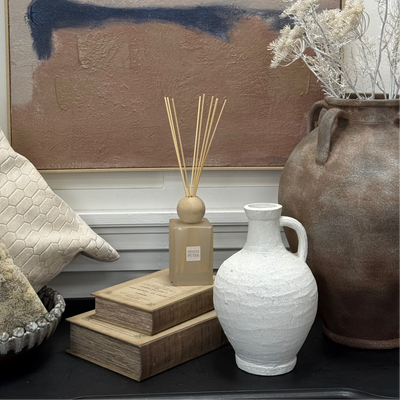 Small White Terracotta Jug Vase