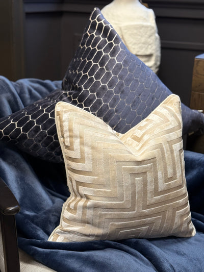 Malini Large Albie Navy Cushion