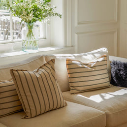 Jasper Square Cushion Stitched Stripe