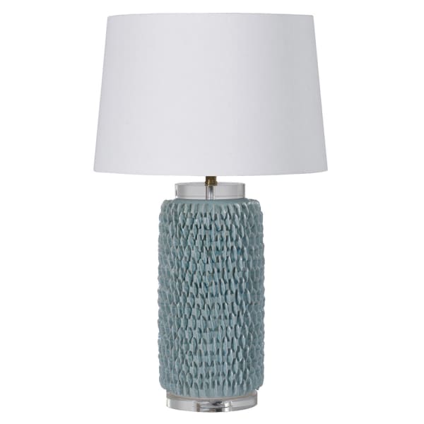 Ceramic Aqua Green Jar Table Lamp with Shade