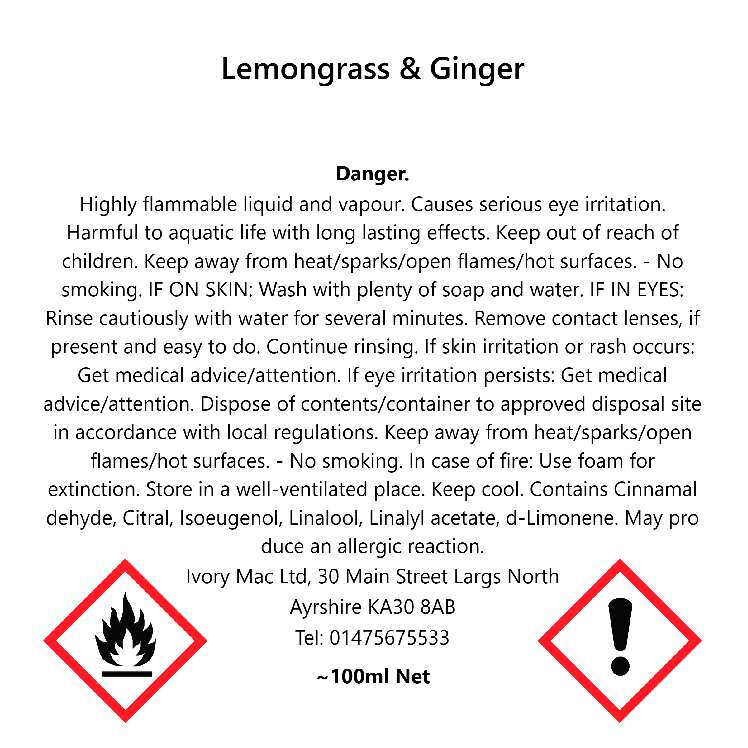 Lemongrass & Ginger Room Spray