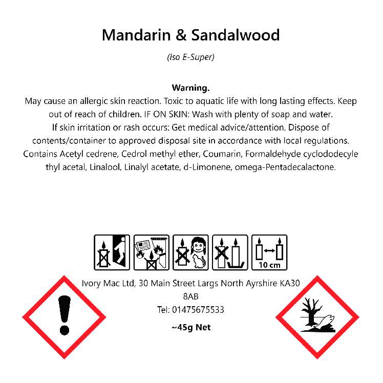 Mandarin & Sandalwood Wax Melt