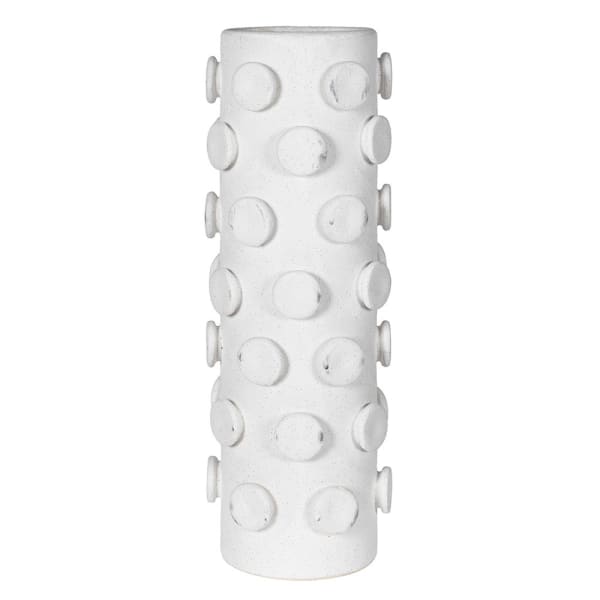 White Flat Bobble Vase