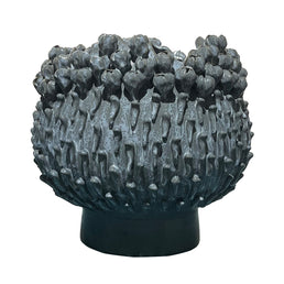 Wide Blue Coral Vase