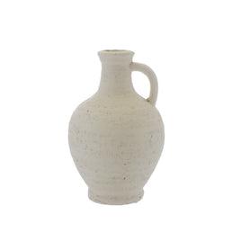 Small White Terracotta Jug Vase