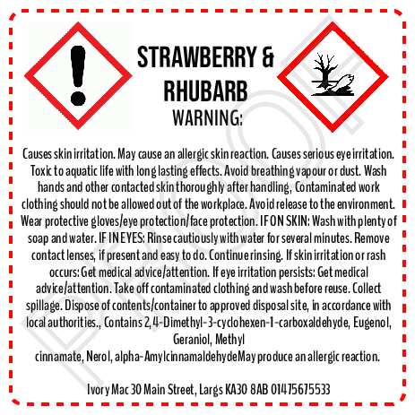 Strawberry & Rhubarb 30ml Fragrance Oil