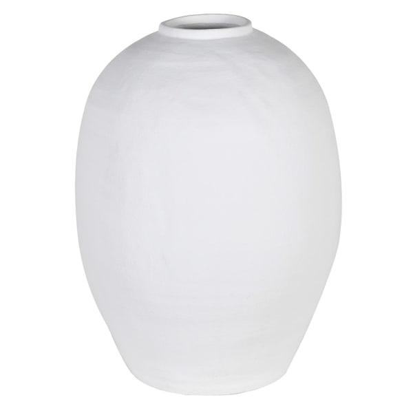 Tall White Ceramic Vase