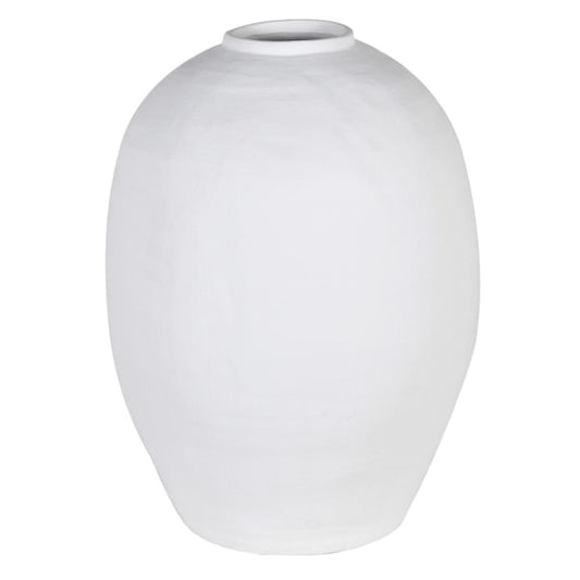 Tall White Ceramic Vase