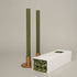 Sage Coloured Taper Candles - set of 2