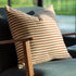 Jasper Square Cushion | Rust/Ecru Stripe