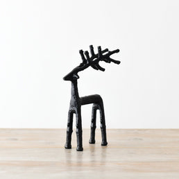 Black Metal Reindeer Ornament