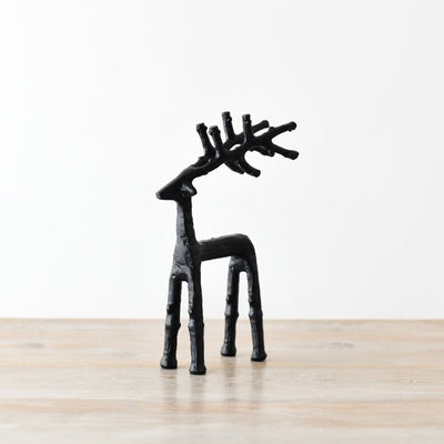 Black Metal Reindeer Ornament
