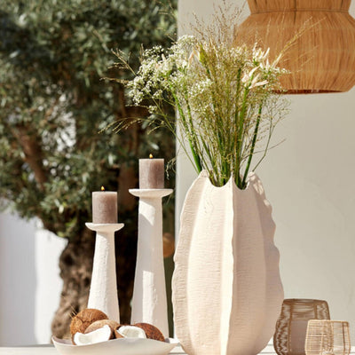 Cream Metal Candle Holders