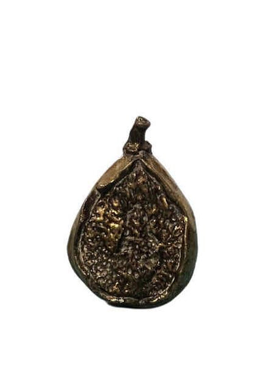 9cm antique gold resin half fig