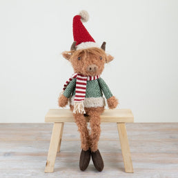 Large Festive Highland Cow