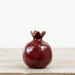 Red Glazed Pomegranate Decoration