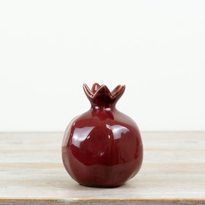 Red Glazed Pomegranate Decoration