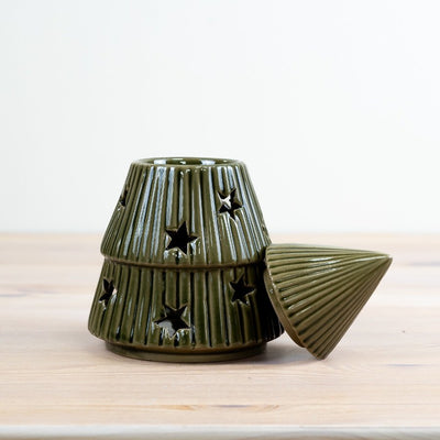 Green Christmas Tree Oil Burner