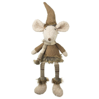 Mouse in Brown Jumper Dangly Legs Large