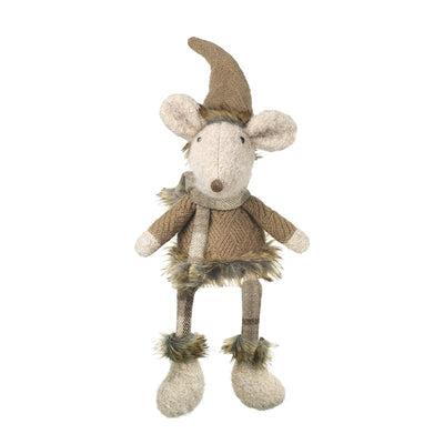 Mouse in Brown Jumper Dangly Legs Small