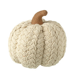 Large Cream Natural Pumkin Decoration
