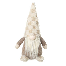 Gonk in Check Fluffy Hat