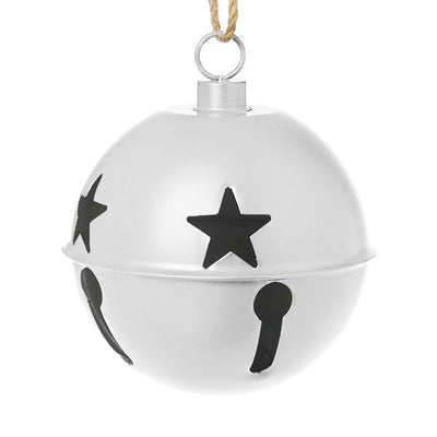 Hanging White Cut Out Metal Bell