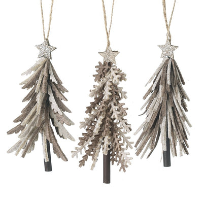 Brown Felt Leaf Tree Hanger