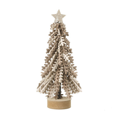 Twisted Brown Leaf Felt Tree
