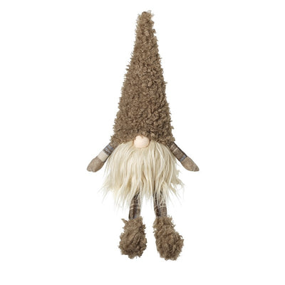 Tartan Gonk In Tall Brown Fluffy Hat