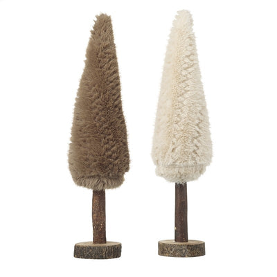 Furry Cream/Brown Tree