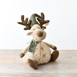 Fabric Green Sitting Moose