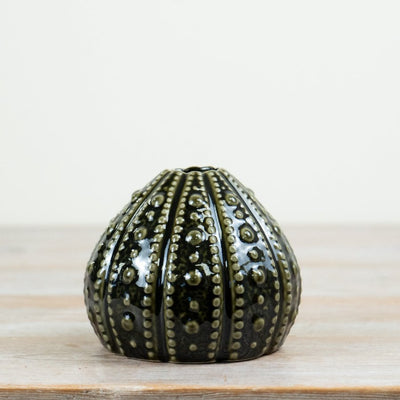 Sea Urchin Dark Green Vase