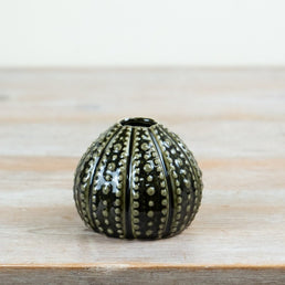 Dark Green Sea Urchin Vase